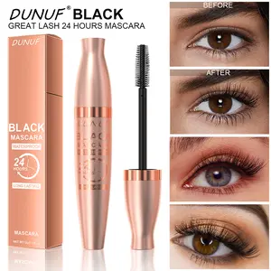 DUNUF 24H Metallic Mascara - Long-Lasting & Smudge-Proof with Elastomer Brush for All-Day Wear and Non-Clumping Formula
