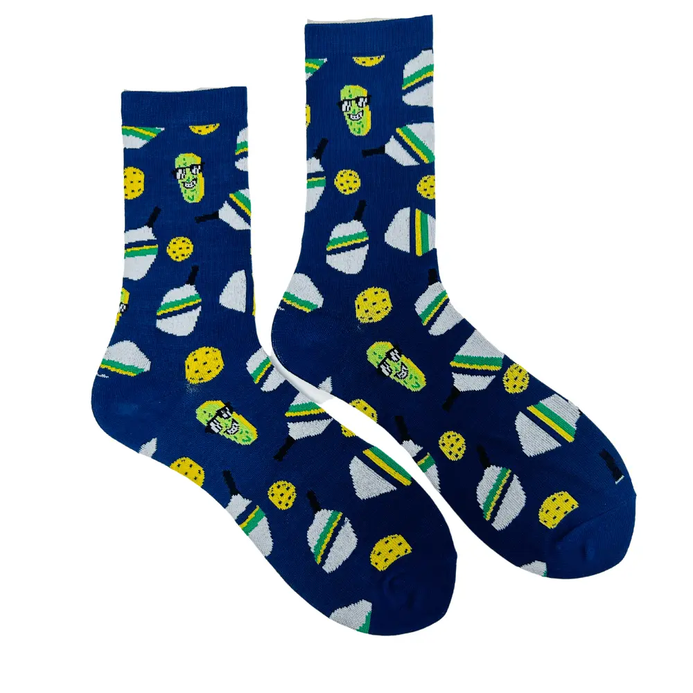 Men's Bamboo Pickleball Socks- Navy, Moisture-Wicking Socks, 80% Bamboo Fiber, Fits Shoe Size 9-12