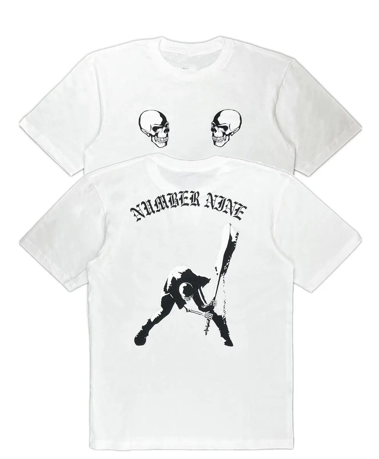 Number (N)ine The Clash Double Skull Skeleton T-shirt