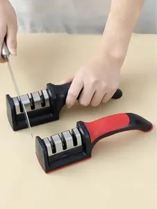 Sharpener Four-Section Rapid Sharpening Diamond Sharpening Multifunctional Sharpening Kitchen Knife Sharpening Stone Hand-Held Sharpening,Kitchen Accessories,Cocina