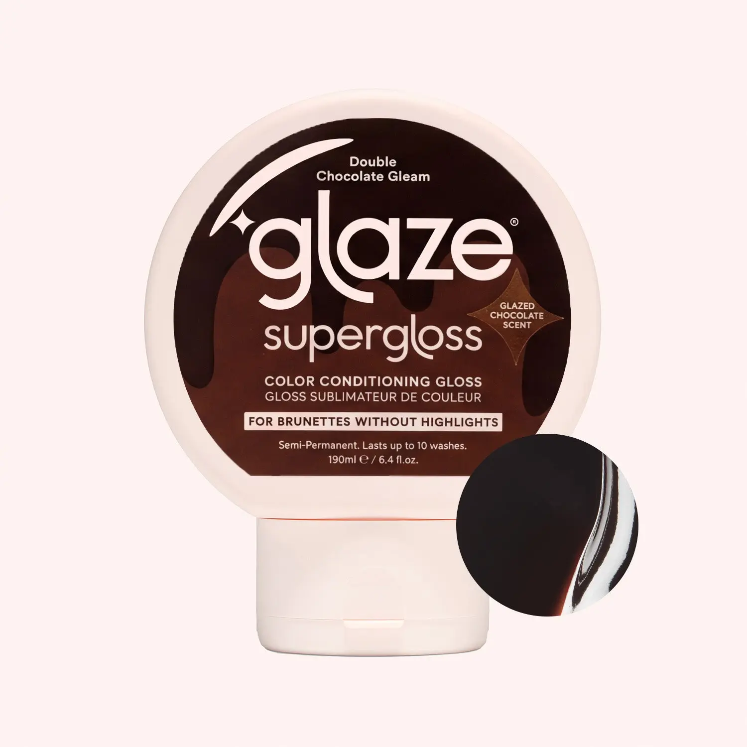 Deep Conditioning Tinted Gloss for Medium to Dark Brown Tones - Liquid Brown Hair Dye with a Chocolate Scent | Haircare Treatment, 190ml