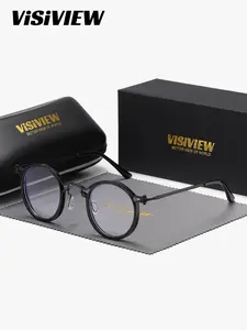 Vintage Round Frame Eyeglasses, Unisex Fashion Eyeglasses for Work, Daily Clothing Decor, Perfect for Student Daily Use, Basic Fashion Eyeglasses