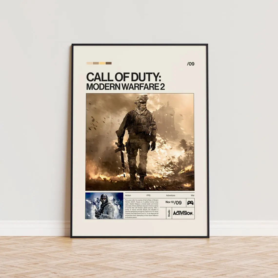 Call Of Duty Modern Warfare 2 Glossy Photo Print Poster - 8x12 in (20cm x 30cm) Vintage Wall Art, Artistic Room Decoration, Ideal Home Supplies Gift