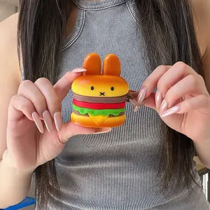 1 rabbit burger headphone case,Cute wireless Bluetooth earphone case, drop resistant, durable and stylish accessory, suitable for AirPods pro3/1/2/3/4/pro/pro2, Headphone Accessories, Protection (Different models may have different shapes)