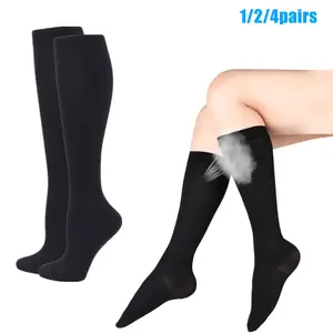 Copper Breathable Compression Socks for Men and Women, Athletic Running Socks, Travel Compression Socks, Polyester Blend, Smooth Knitted Fabric, Ideal for Running, Yoga, Rock Climbing, Cycling