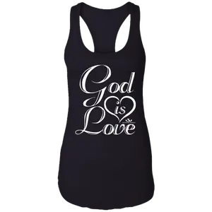 GOD IS LOVE  Ladies Ideal Racerback Tank