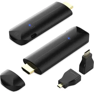 HDMI Transmitter and Receiver, 328FT/100M,Plug & Play,5G+2.4G,4K Decode 1080P Output,Portable  HDMI Extender Kit for ,Meeting, Theater, Streaming to  from Laptop/TV Box