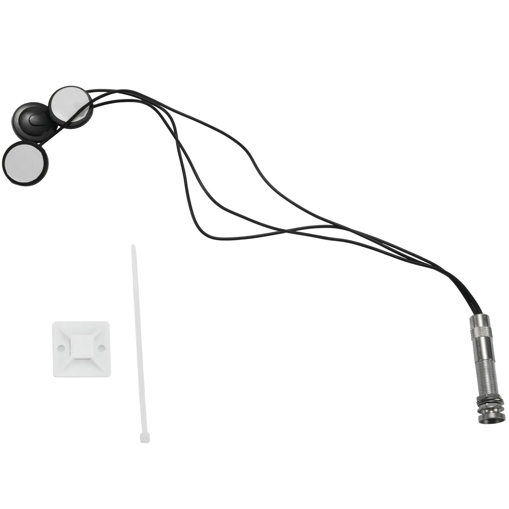 1x Universal 3-Piezo Pickup Transducer with 6.35mm Connector - Black & Silver Guitar Accessories, Good Partner in Showtime for Acoustic Guitar, Ukulele