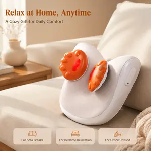 Acupressure neck, shoulder, and back massager, designed to mimic the kneading and massaging action of a human hand, for muscle relaxation. A must-have for office workers who sit for long periods. Also suitable as a car seat massage cushion.  Exercise