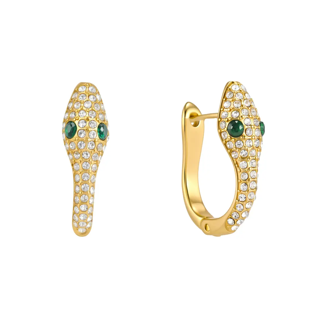 Diamond Snake Earrings