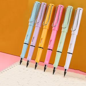 Eternal pencil, infinite magic eternal pencil with eraser, ink-free pen, no sharpening 0.7mm, pencil with replaceable pencil stub, lovely ink-free pencil with reusable, suitable for writing, sketching and painting