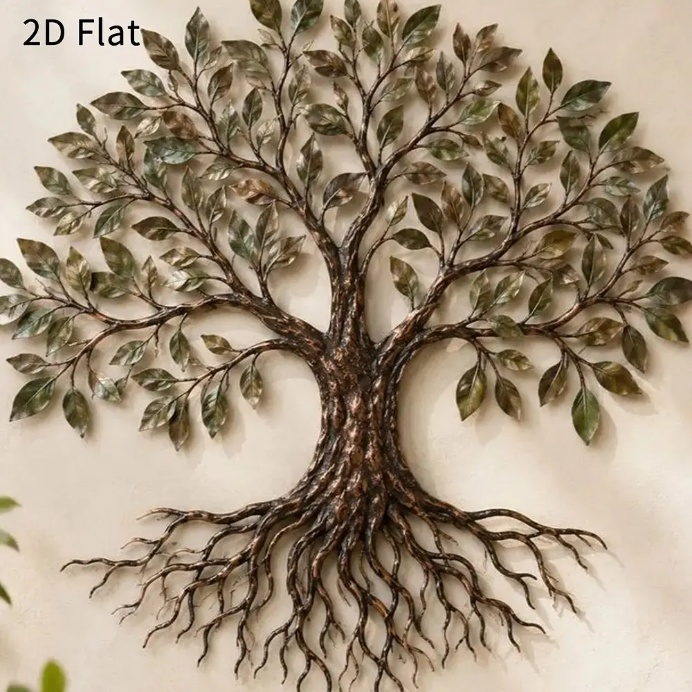 Thickened Iron Hanging Decor - 1-Piece Home Supply, Ideal Sofa Accent, Aesthetic Wall Decor, Temp-tations Outdoors Garden Supply, Unique Y2K Room Accessory Decorative Artwork Tree Pattern Design Christmas Farmhouse Light Minimalist