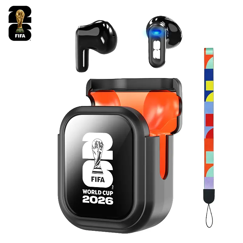 2026 FIFA World Cup Wireless Bluetooth 6.0 Earphones,IPX5 Waterproof, Built in Microphone, Gaming Audio Calls Earbuds Suitable for Office, Sports, Study