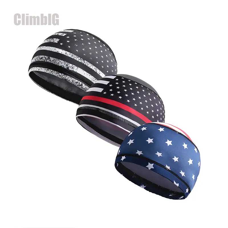 2Pcs/3Pcs US 250th Anniversary Patriotic Cooling Skull Cap Helmet Liner - Transpirable Skull Cap Sports & Outdoor Hats, Sweat-Wicking Breathable Unisex Beanie for Cycling, Motorcycle, Outdoor Activities