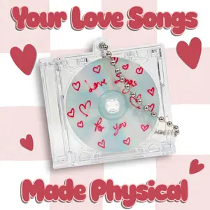 Valentine’s Day Playlist CD Keychain – Personalized Love Song Mixtape with Custom Image & Tap-to-Play Playlist