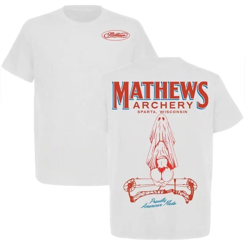Archery 2-Sided Round Neck Short Sleeve Casual Cotton T-Shirt, Tactical Bowhunting Gear for Archer Lovers, Men's Top, All Seasons, Made in USA - KitchenEra