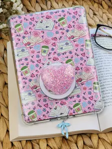 3-Piece Kindle Accessory Set for Clear Case - Pink Floral Books