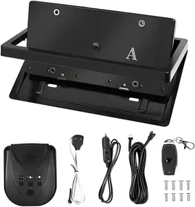 Stealth License Plate Flipper Single Plate Kit USA & Canada - Car Accessories Vehicle Motorized Conceal Plate Frame Remote Control