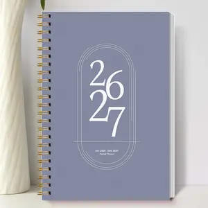 1pc 2026-2027 Weekly And Monthly Academic Year Planner Calendar Notebook, 2026 Jan - 2027 Dec, 5.7" X 8", A5 Monthly Planner Notebook With Notes Waterproof Cover, Personal Organizer, Office & School Supplies