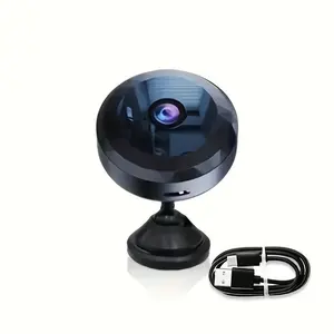 Indoor HD Mini Camera with Night Vision, Motion Detection & Alerts, Two-Way Audio, 1080P Home Security Camera with Cloud & SD Card Storage, Remote App Control, Loop Recording, Wide Angle Lens for Baby Monitor, Pet Monitor, Travel, Daily Recording Indoor