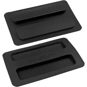2 Pack Toaster Cover 2 Slice Silicone Toaster Dust Covers Lid Bread Machine Cover Bread Maker Accessories, Black