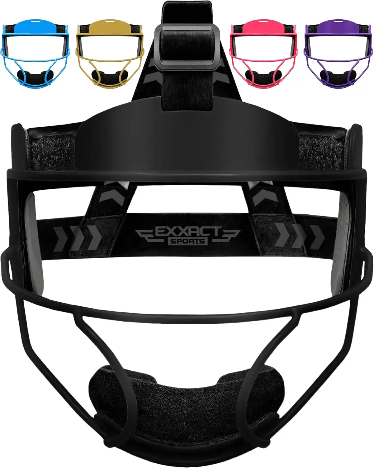 Exxact Sports Softball Face Mask - Matte Alloy Steel Outdoor Sports Mask for Youth & Adult Fielders, Lightweight Impact Resistant Athletic Face Covering, Athletic Face Masks