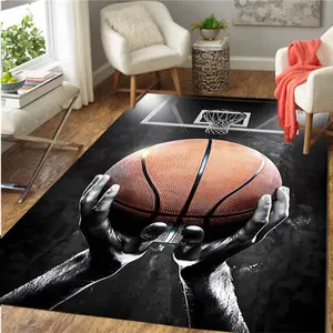 1 Piece Basketball Art Printed Area Mat, Door Mat, Decorative Area Rug, Modern Abstract Rug, for Living Room or Bedroom Home Decor, Soft Abstract Rugs