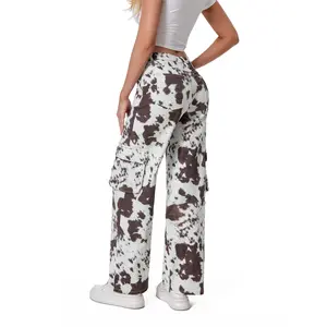 The Cow Print Cargo Pants for Women