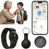 GPS tracker device designed specifically for children and seniors—compatible with iOS and Android, comes with a wearable wristband and keychain case, anti-loss device, no monthly fees, 7-Day Historical Movement History, IP68 waterproof
