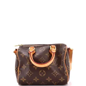 Pre-owned Louis Vuitton material Messenger Bags Speedy Bandouliere Bag Monogram Canvas Nano by Rebag