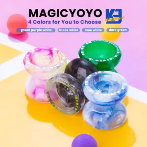 MAGICYOYO K3 Aurora-p Kids Pro Yoyo‌ – Responsive Yoyo for Kids 8-12 | Unresponsive Yo-yo Bearing & Crystal Plastic Design with 12 Strings + Bag | Learn Tricks