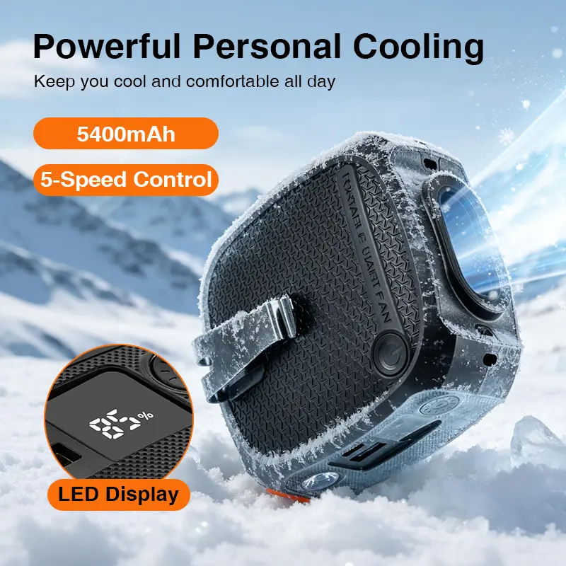 waist cooling fanwaist cooling fan - 10000mAh Phone Power Bank & 18H Max Runtime, 5-Speed Control, Built-in LED & SOS Flashing Light. Ideal for Jobsite Workers, Camping, Fishing, Sports, Hiking & Travel.summerwins