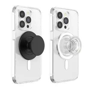 Magnetic Phone Grip Detachable Phone Holder - Silicone Soft MagnSafe Loop Grips for iPhone, Samsung & Other Devices, Anti-Drop Design - Stick, Plastic