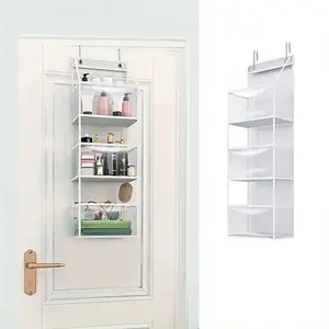 Over-the-door Hanging Storage Bag, 1 Count 4/6 Layer Door Back Hanging Storage Bag with Window, Space-saving Storage Organizer for Home Dorm, Bedroom Storage Organizer