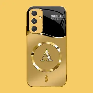 Suitable for [Galaxy A35] high-end MagSafe phone case，Choose from any of the 26 letters， The pattern features a printed effect and is not 3D-dimensional YM99