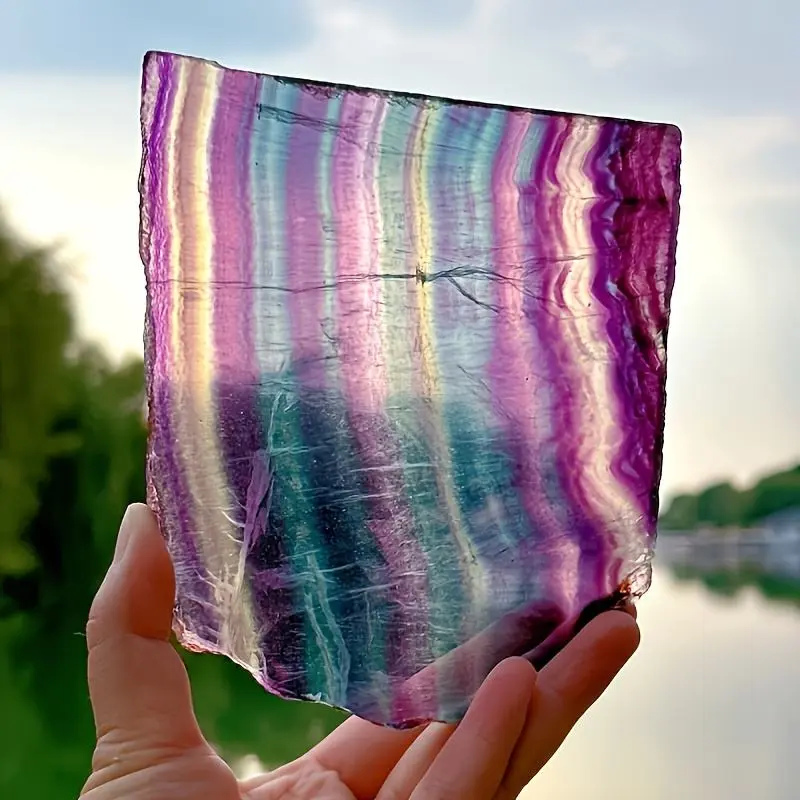 Natural High-Quality Rainbow Fluorite Flakes - Home  Statue Figurine, Random Styles, Leisure Crystal Collectibles, Holiday  cute resin modern farmhouse funny yard perfect creative room   desktop aesthetic grandpa gothic hecate