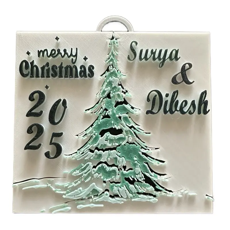 3D Printed Customized Christmas Ornament with your name on it