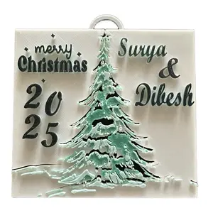 3D Printed Customized Christmas Ornament with your name on it