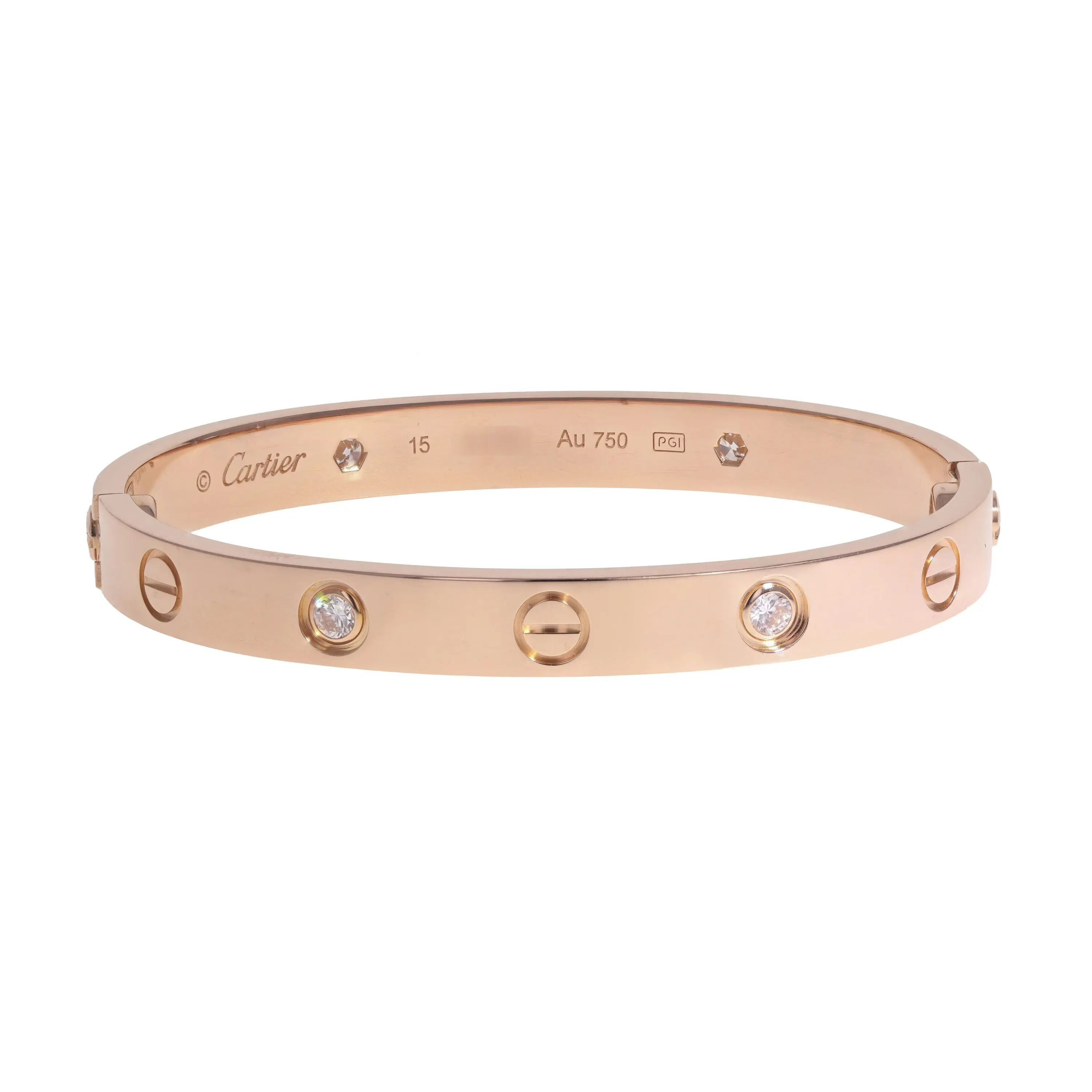 Pre-owned Cartier Love Bracelet Size 15