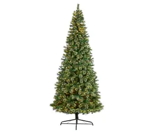 Nearly Natural 10' Wisconsin Slim Snow Tip Pine Christmas Tree