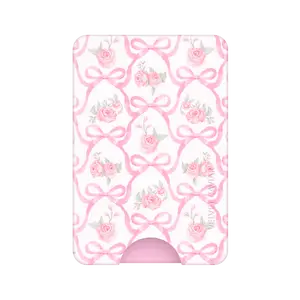 Lovely Pink Bows MagSafe Wallet Slim Smartphone Case Magnetic Attachment for Cellphone Portable Card Holder Accessories