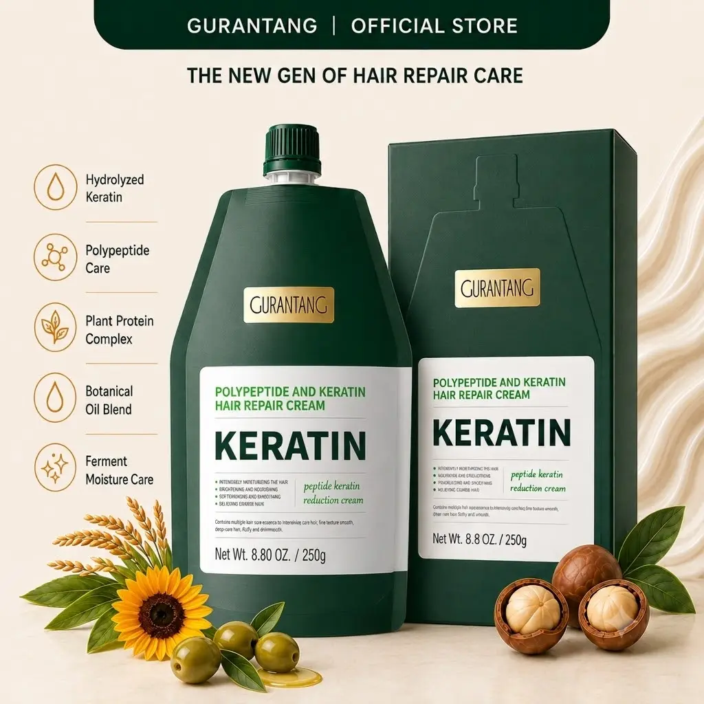 Peptide & Keratin Hair Mask | K-Beauty Hair Repair Treatment for Dry Frizzy Damaged Hair, Deep Conditioning, Anti-Breakage Care, Salon Shine Finish | with Fermented Rice Water, Ginseng Root Water & Rice Protein