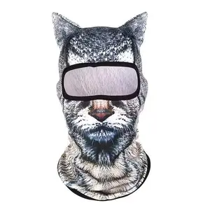 3D Cat Ski Balaclava Sheisty Face Mask with Ears for Music Festivals Raves Ski Halloween Party Outdoor Activities