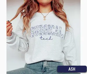 Surgical Tech Sweatshirt / Short Sleeve T-SHIRT , Floral Surgical Tech, Scrub Tech Gift, Surgery Technician, OR Tech Apparel