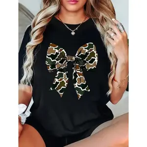 100%25 Cotton Camo Coquette Bow Duck Hunt Duck Hunting for Men Women T-Shirt Women's Summer Vacation Comfort Soft Crew Neck Tee Tops