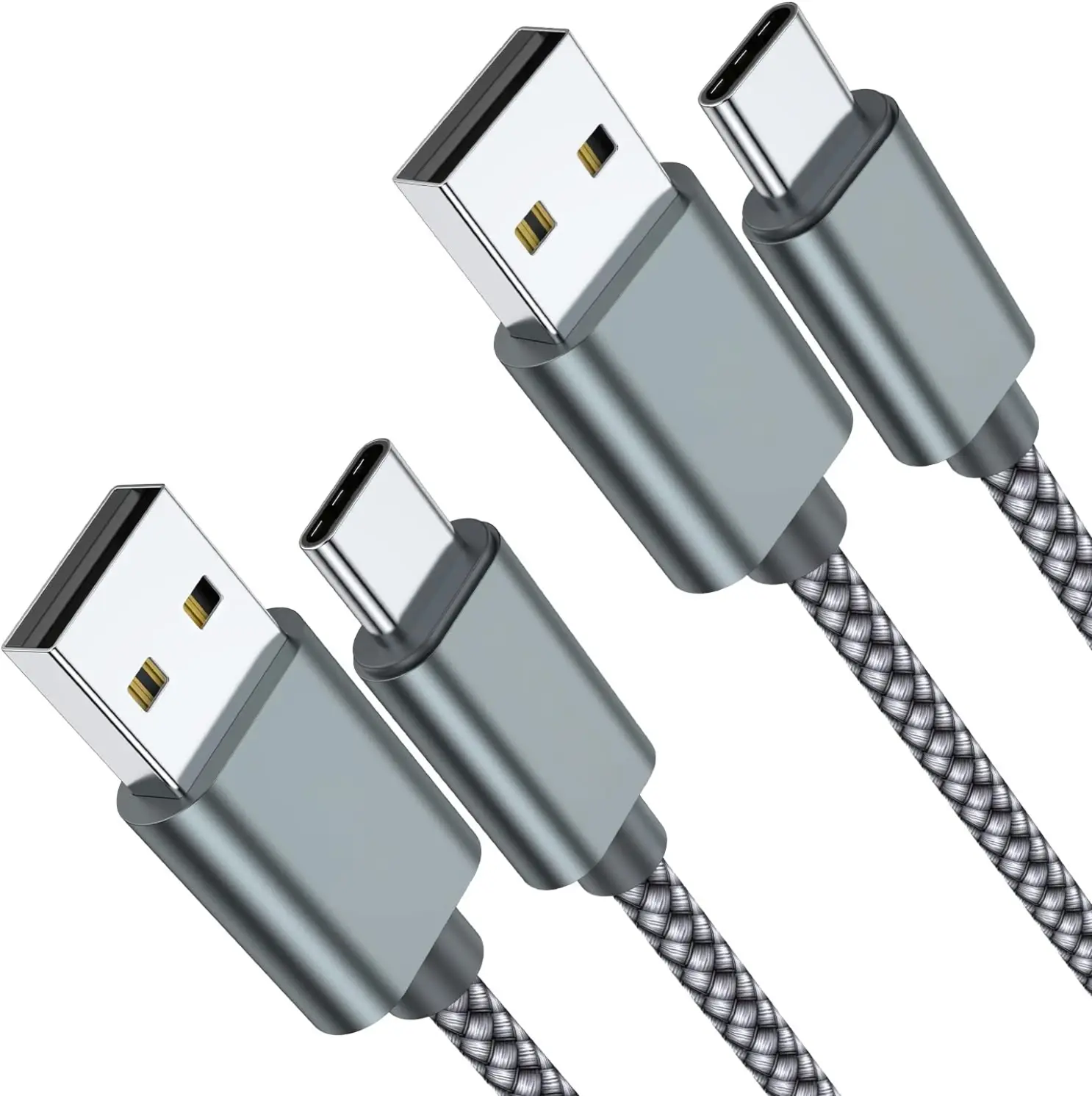 2 Pack USB Type C Cables 3FT/6.6FT/10FT for iPhone Samsung Google Pixel, Braided USB C Charger Cable Car Carplay Cable Nylon Braided Fast Charging Sync Cord Compatible with iPhone 16 17