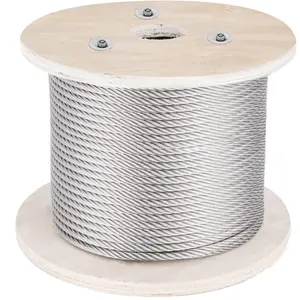 VEVOR 316 Stainless Steel Cable, 500FT Stainless Steel Wire Rope of 5/32 Inch Diameter and 1x19 Construction, 3300 LBS Breaking Strength Steel Cable for Outdoor Railing Decking DIY BalustradeVEVOR Super Brand Day