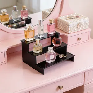 Three-Layer Acrylic Display Box, Tool-Free Assembly, Easy Assembly, High-Value Perfume Organiser & Figurine Stand, Home Kitchen Spice Organizer Rack, Versatile Storage, Sturdy Storage Organizer
