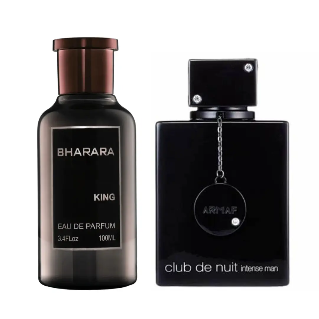 Armaf Men's Club de Nuit Intense & Bharara King EDP Fragrance Gift Bundle, 3.4oz(100ml) Spray-On Cologne - Citrus Freshness, Citrus Musk Amber, Bold Confident Scent, Evening Wear, Father's Day Gift Ideas