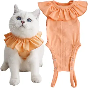 Cat Recovery Suit for Abdominal Wounds and Skin Diseases,Breathable Surgical Recovery Shirt After Surgery Wear Anti Licking Wounds